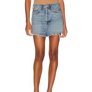 Topshop Parker Angled Denim Skirt